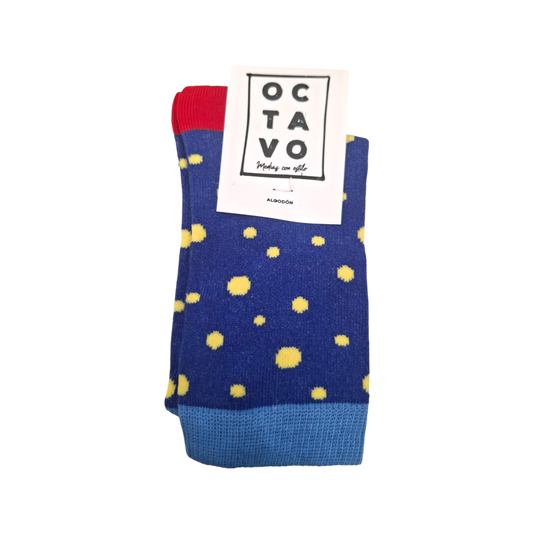 Blue polka